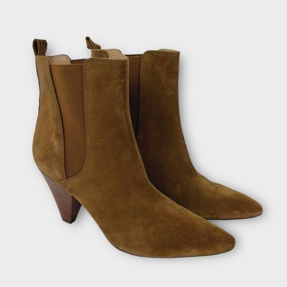 Veronica Beard Baxter Suede Western Chelsea Boots Size 11 - Picture 1 of 10